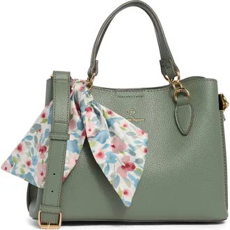 Nanette Lepore Bellamy Triple Compartment Satchel in Artichoke - Sugar Petals at Nordstrom Rack