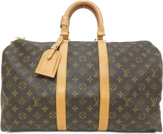 Louis Vuitton Marron Coated Canvas Boston Bag (Pre-Owned)