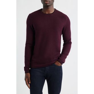 Jack Victor Belvedere Tipped Merino Wool Sweater in Wine at Nordstrom Rack, Size Xx-Large