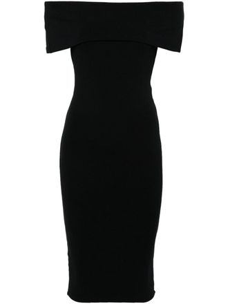 Murmur Ellipse off-shoulder midi dress - Black