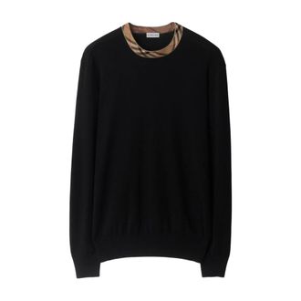 Burberry Black Crew Neck Jumper