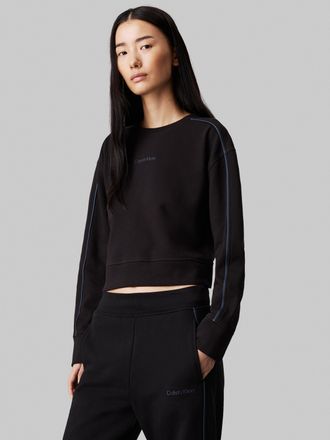 Calvin Klein Underwear Sweatshirt CREW PULLOVER, Damen, Gr. L (40), schwarz, Sweatware, Obermaterial: 100% Baumwolle, CALVIN KLEIN UNDERWEAR, unifarben, Basic, Rundhals, Swe