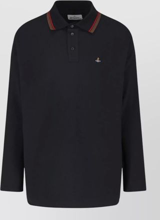 Vivienne Westwood cotton oversized long-sleeve polo shirt