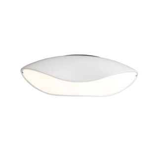 Netlighting Pasion Oval Ceiling 4 Light E27 Gloss WhitePolished Chrome in White
