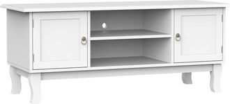 HOMCOM Homcom - tv Stand Unit Corner Table Modern Eco-friendly mdf Ivory White Home