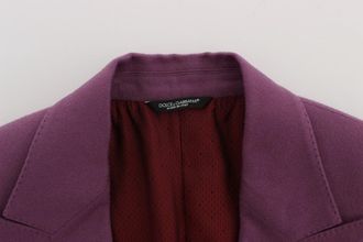 Dolce & Gabbana Mens Purple Cashmere Slim Fit Blazer Jacket Clothing