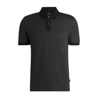 HUGO BOSS Tops, Heren, Zwart, L, Katoen, H-Parlay 432 Polo