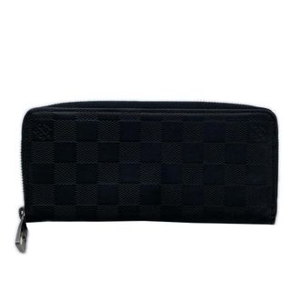 Louis Vuitton Black Leather Long Wallet (Bi-Fold) (Pre-Owned)