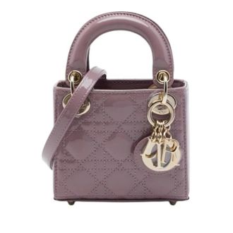 Dior Pre-owned Lady Dior Handtas - Dames - Pre-owned - Roze - Maat: ONE Size Leer