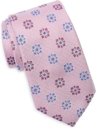 Nordstrom Atwood Medallion Cotton Jacquard Tie in Pink at Nordstrom