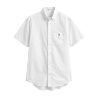 GANT Classic Oxford Short Sleeve Shirt - male - Gant - Short Sleeve Shirts - White - 2XL - Shirts