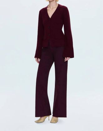 Pistola Denim Penny High Rise Wide Leg Jean In Claret