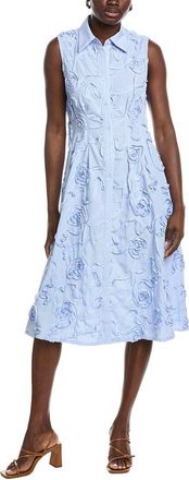 Gracia Lace Detail Sleeve Button Down A-Line Dress