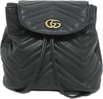 Gucci Black Leather Backpack (Pre-Owned)