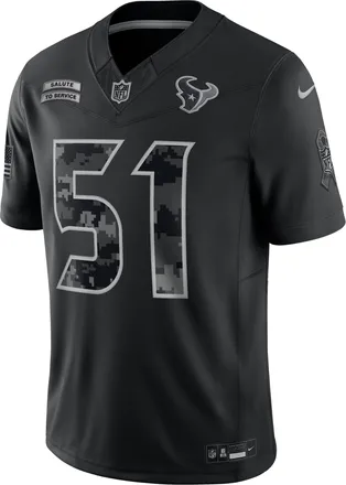 Nike Will Anderson Jr. Houston Texans Salute to Service Nike Mens Dri-FIT NFL Limited Jersey in Black | SSLM00AF3D-JD0