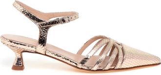 Anna F. Schoen met gesloten neus en gespband - Dames - Pumps - Bruin - 37 EU - Leer - Schoenen