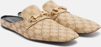 Gucci Mules Ragazzo de lona GG con Horsebit