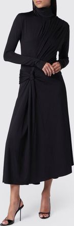 Victoria Beckham Abito midi Letice in jersey con collo alto e drappeggio