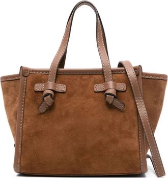 Gianni Chiarini Bruine Leren Shopper Tas - Dames - Shoppers - Bruin - ONE Size - Leer - Tassen