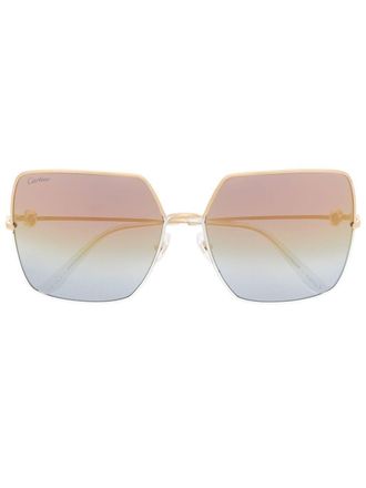Cartier Occhiali da sole oversize - Oro