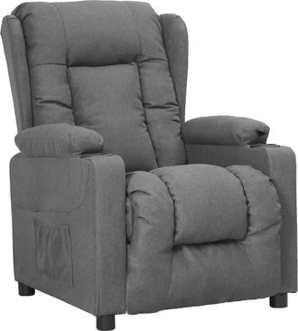 vidaXL Sill&oacute;n Reclinable De Tela Gris Claro Vidaxl