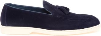 Doucal's Schoenen, Heren, Blauw, 40 EU, Leer, Tassel Loafer in Suede
