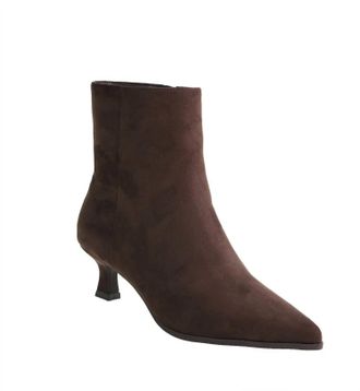 Chinese Laundry Womens Novalie Kitten Heel Bootie In Brown