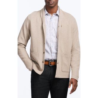 Robert Graham Adriano Shawl Collar Cotton Cardigan in Tan at Nordstrom Rack, Size Xx-Large