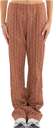Lacoste Broeken, Dames, Bruin, S, GTI Monogram Track Pants