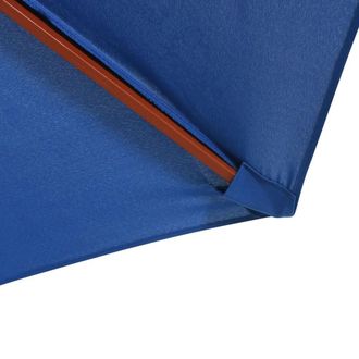 Berkfield Home Parasol with Wooden Pole 300x258 cm Blue