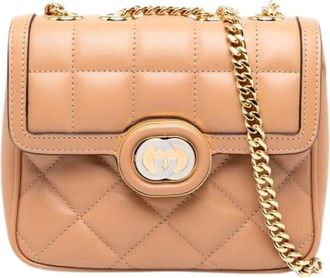 Gucci Pre-owned Cross Body Bags, female, Brown, Size: ONE SIZE Pre-owned Leather Cross Body Bag