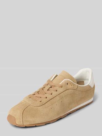 Tommy Hilfiger Low Top Sneaker aus reinem Rindsleder in Beige, Gr&ouml;&szlig;e 36