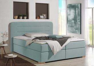 HOME AFFAIRE Boxspringbett »Manchester« 5 Breiten, 3 Ausführungen, 2 Härtegraden, Topper, Steppung