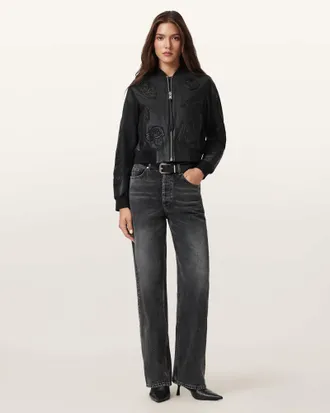 AllSaints Orten 94 Leather Bomber Jacket