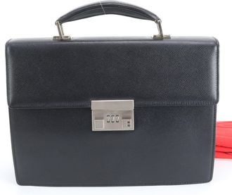 Bally Black Leather Briefcase (Pre-Owned)
