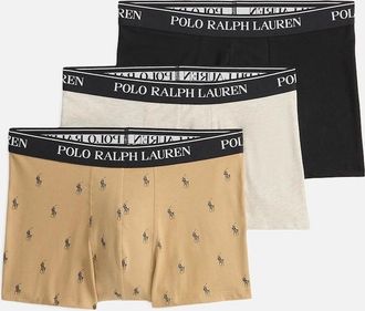 Polo Ralph Lauren Mens Ralph Lauren Classic Stretch-Cotton Trunk 3-Pack - Cream - Size: 32/33/32