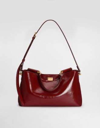 Dolce & Gabbana Vittoria Calfskin Handbag - Woman Shoulder And Crossbody Bags Red Onesize