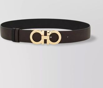 Ferragamo adjustable length gold-tone buckle smooth finish