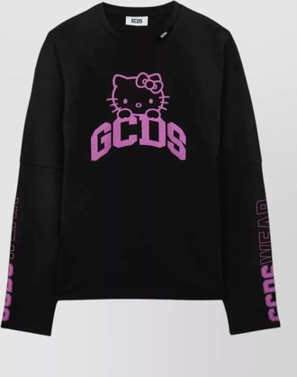 GCDS hello kitty long sleeve jersey top