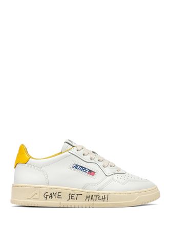 Autry Low-Top Sneakers in Smooth White Leather with Contrasting Details