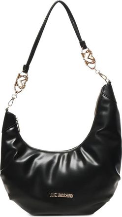 Love Moschino Borsa a spalla Crescent con dettaglio catena - Nero