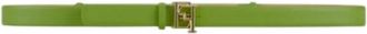 Elisabetta Franchi Leren Riem met Gesp - Dames - Riemen - Groen - 40 CM - Leer - Accessoires