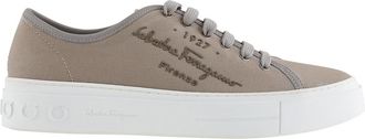 Ferragamo Salvatore Ferragamo Mens Mediterr Low Cut Sneakers In Rhinoceros Grey, Brand Size 6