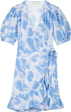 Fab By Fabienne Chapot Ariel Jurk - Dames - Korte kleedjes - Blauw - 2XL - Leer - Kleedjes