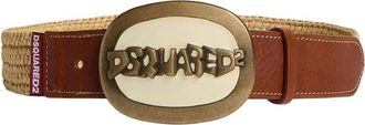 Dsquared2 Beige Logo Buckle Belt