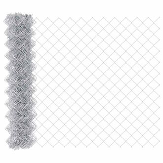Berkfield Home Chain Link Fence 1.2x10 m Galvanised Steel in Silver
