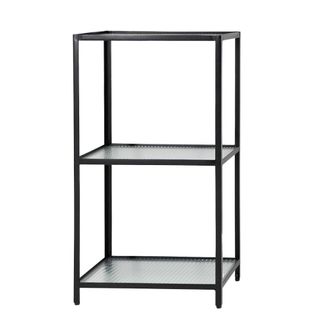 Decoclico Biblioteca de metal y cristal negro