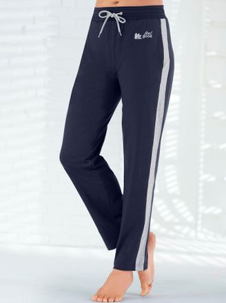 Feel Good Homewearpants FEEL GOOD, Damen, Gr. 36/38, Normalgr&ouml;ssen, blau (marine), 100% Baumwolle, unifarben, Hosen Homewearpants