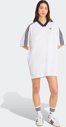 adidas Shirtkleid ADIDAS ORIGINALS JACQUARD DRESS, Damen, Gr. L, N-Gr, schwarz-weiss (wei&szlig;, schwarz), Obermaterial: 100% Polyester, Kleider Shirtkleid, sport