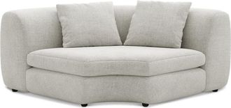 Castlery Fable Corner Sofa Customized, Performance Classic Twill, Medium Grey, Ultra Deep Seats, Spill Resistant, Castlery
